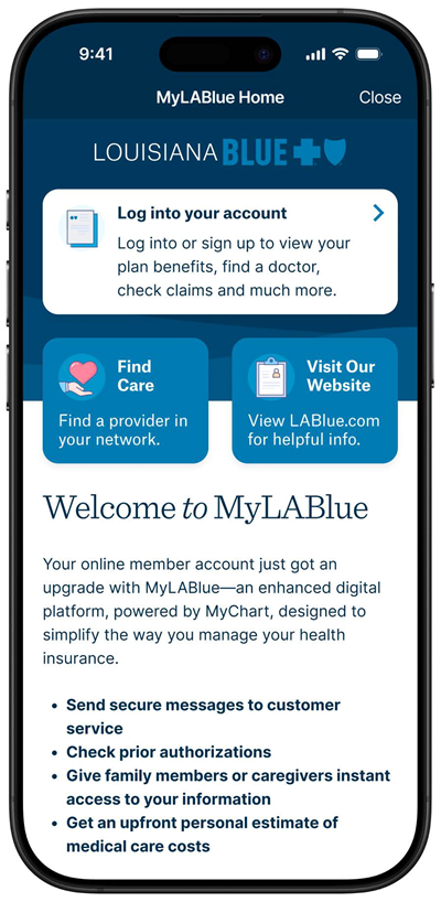MyLABlue screenshot